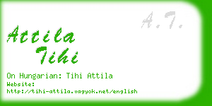 attila tihi business card